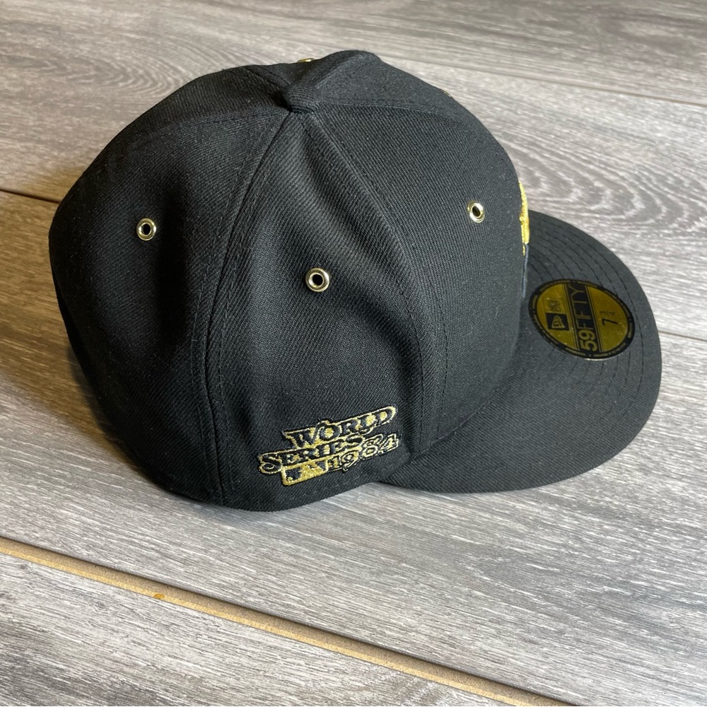 New Era Detroit Tigers Black & Gold 59FIFTY Hat 1984 World Series 7 3/4 HTF Rare - Picture 5 of 9